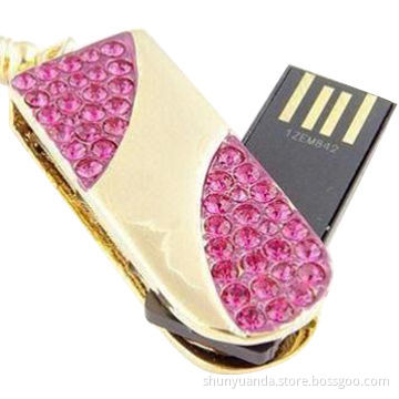 Jewelry USB Flash Drive with 128MB to 64GB Memory Capacity Range and Plug-and-Play Function